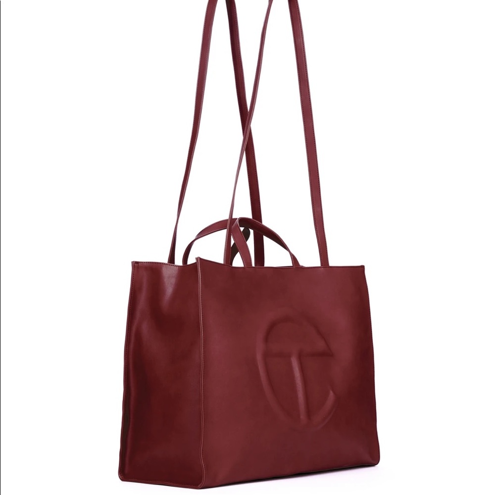 Telfar Large Oxblood Shopping Bag